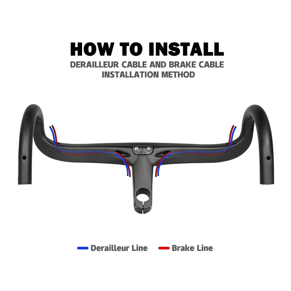 TOSEEK TR5500 Handlebar T800Carbon Handlebar Integrated Road 28.6mm Integrated Road Handlebar With Bike Computer Holder
TOSEEK TR5500 Handlebar T800Carbon Handlebar Integrated Road 28.6mm Integrated Road Handlebar With Bike Computer Holder
