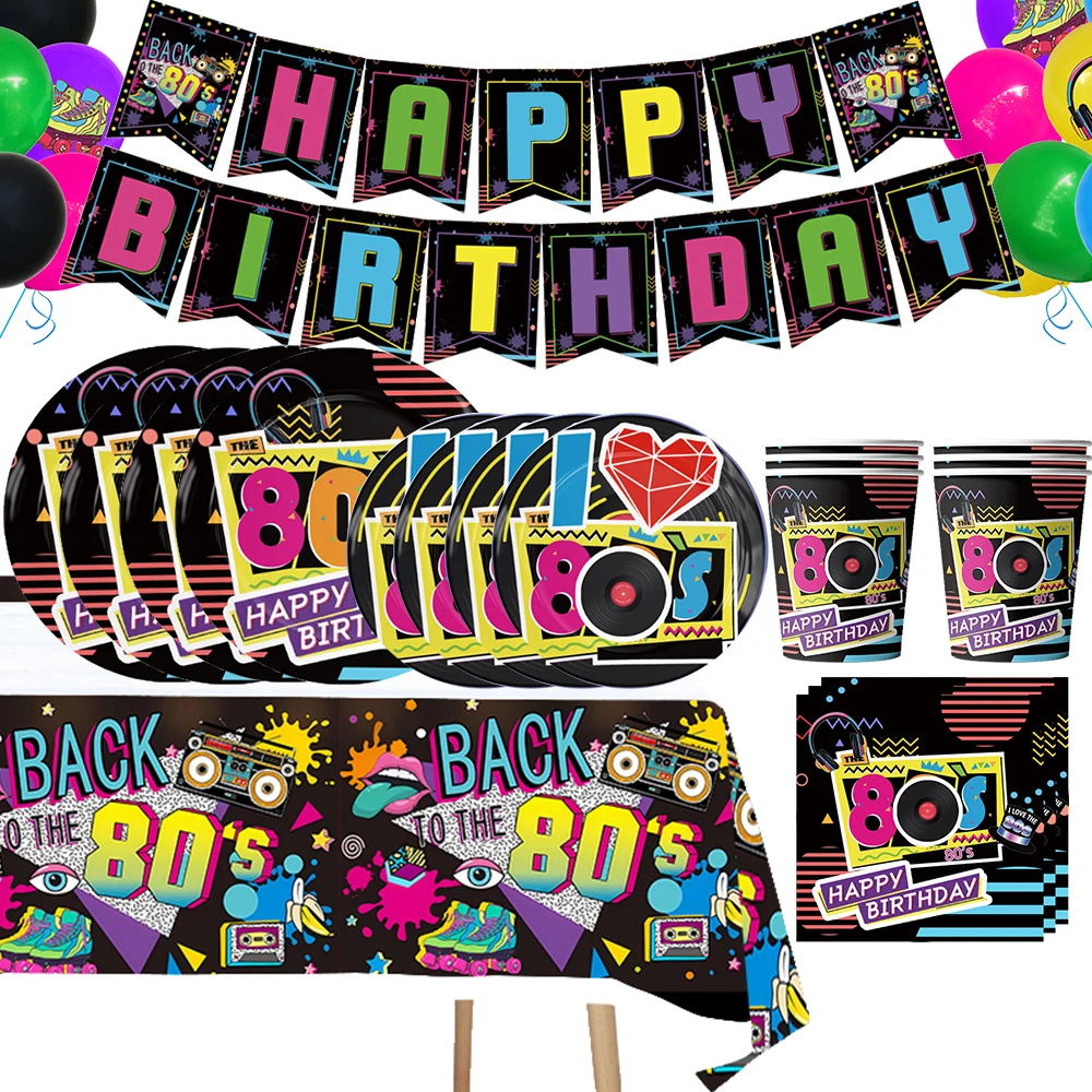 1980s Party Supplies Disposable Tableware I Love 80’s Paper Plates Napkins Cups 80s 90s Party Women Men Birthday Decorations
1980s Party Supplies Disposable Tableware I Love 80’s Paper Plates Napkins Cups 80s 90s Party Women Men Birthday Decorations