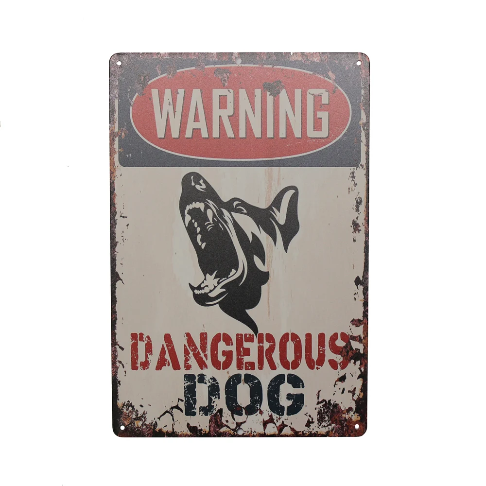 Warning Dangerous Dog Tin Safety Sign 200*300mm Protection Private Metal Plaque Decoration Painting Outdoor Wall Decor Poster
Warning Dangerous Dog Tin Safety Sign 200*300mm Protection Private Metal Plaque Decoration Painting Outdoor Wall Decor Poster