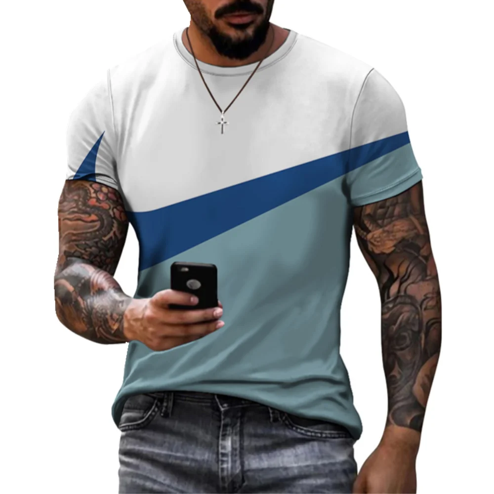 New Cool Sports Style Design Model Splice Print Short Sleeve Shirt Simple Casual Breathable Men's T-Shirt
New Cool Sports Style Design Model Splice Print Short Sleeve Shirt Simple Casual Breathable Men's T-Shirt