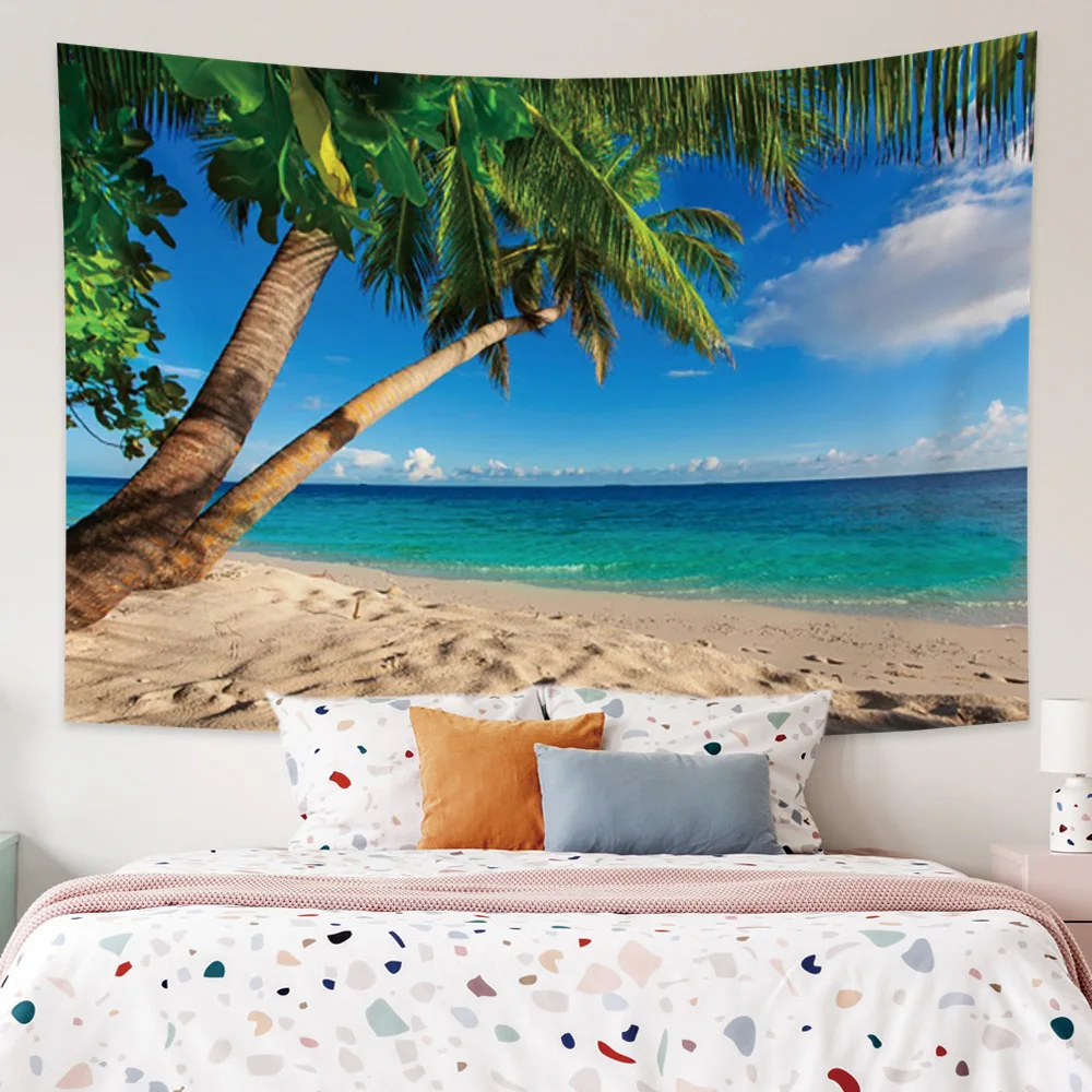 Tropical Summer Sea Tapestry Bohemia Beach Palm Tree Hippie Wall Hanging Living Room Decor Table Cover Yoga Bed Sheet Mets Props
Tropical Summer Sea Tapestry Bohemia Beach Palm Tree Hippie Wall Hanging Living Room Decor Table Cover Yoga Bed Sheet Mets Props