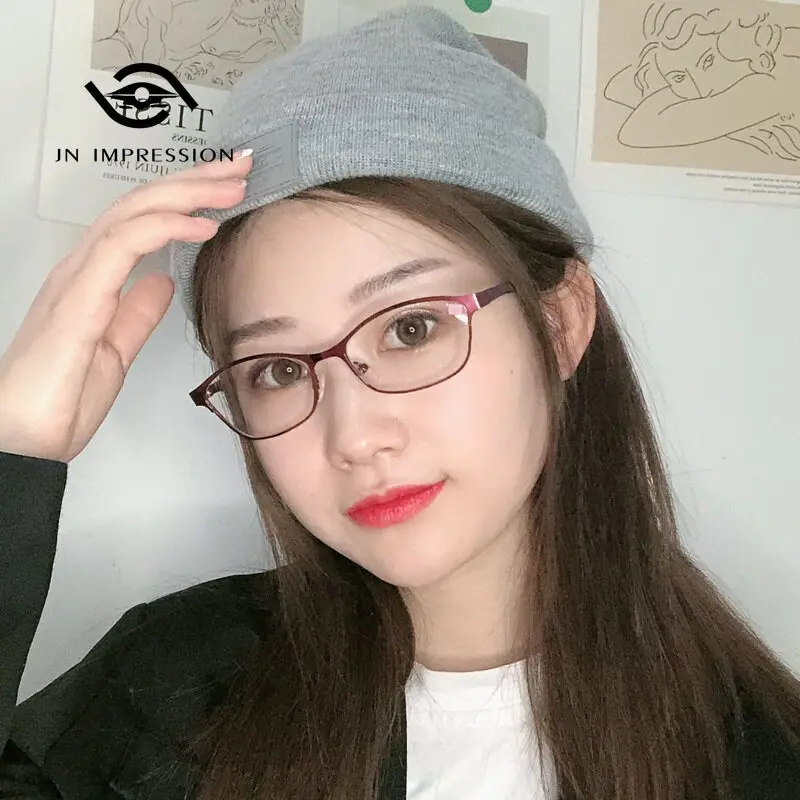 JN IMPRESSION Women's Anti-blue Light Reading Glasses Metal Frame Art Business Plus Glasses 0°-Plus4.0
JN IMPRESSION Women's Anti-blue Light Reading Glasses Metal Frame Art Business Plus Glasses 0°-Plus4.0
