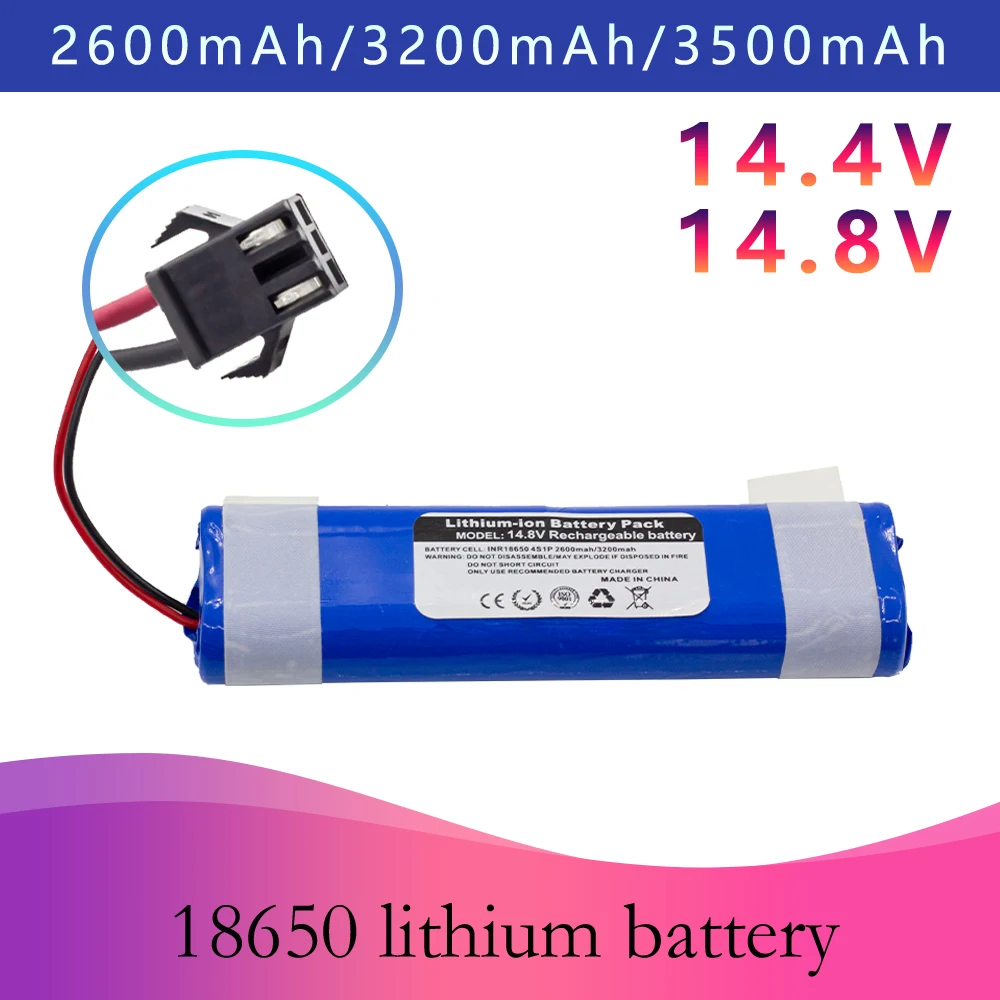 14.4v/14.8V 2600mAh/3200mAh/3500mAh Li-ion Battery SM-3P Sweeper Battery Remote Control Toys SM3P BMS lifepo4 cell
14.4v/14.8V 2600mAh/3200mAh/3500mAh Li-ion Battery SM-3P Sweeper Battery Remote Control Toys SM3P BMS lifepo4 cell