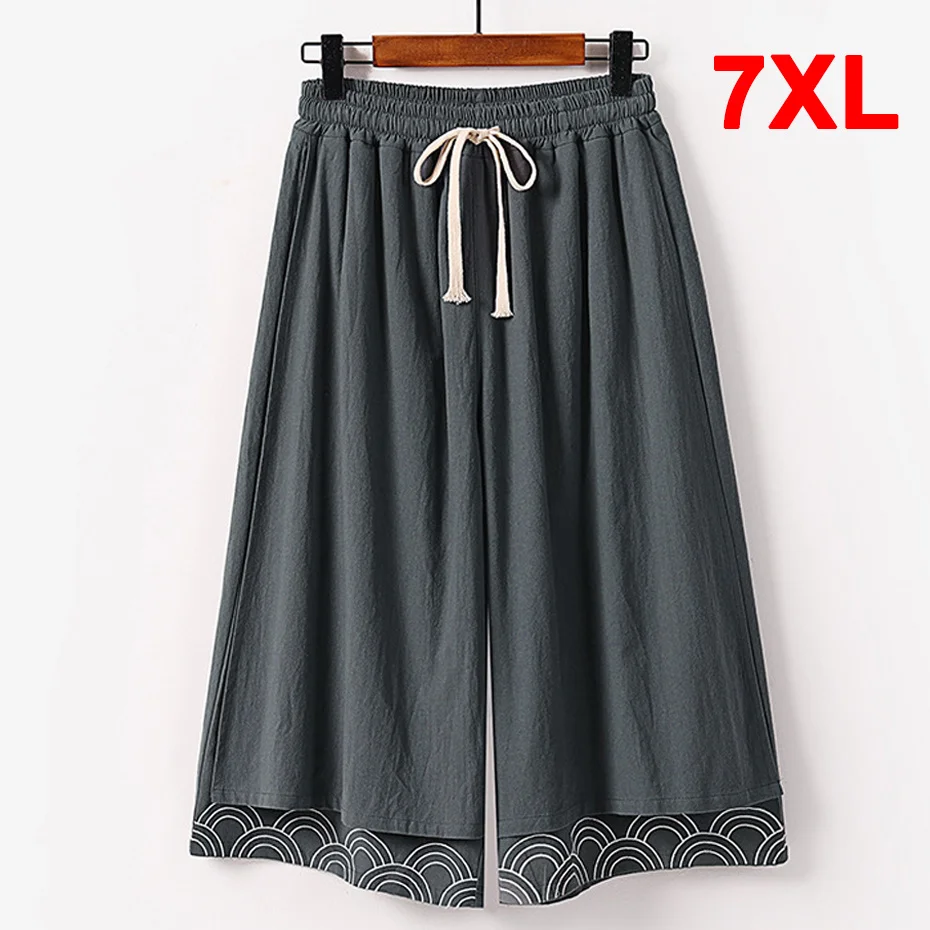 Summer Men Plus Size 7XL Calf-length Fashion Casual Loose Linen Pants Embroidery Chinese Style
Summer Men Plus Size 7XL Calf-length Fashion Casual Loose Linen Pants Embroidery Chinese Style