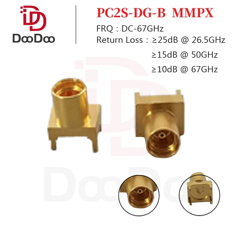 

DC - 67GHz MMPX Connector Microwave Female Jack RF Coaxial Adapter for PCB End Launch Connector Solder Attachment Thru Hole