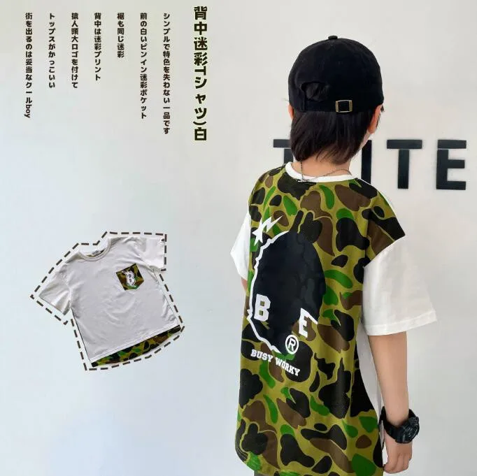 Fashion Style Children Clothes Hip Hop Kids Boy Girls Back Green Camo Pattern Short Shirts Tops Tee Boys Causal Clothes
Fashion Style Children Clothes Hip Hop Kids Boy Girls Back Green Camo Pattern Short Shirts Tops Tee Boys Causal Clothes