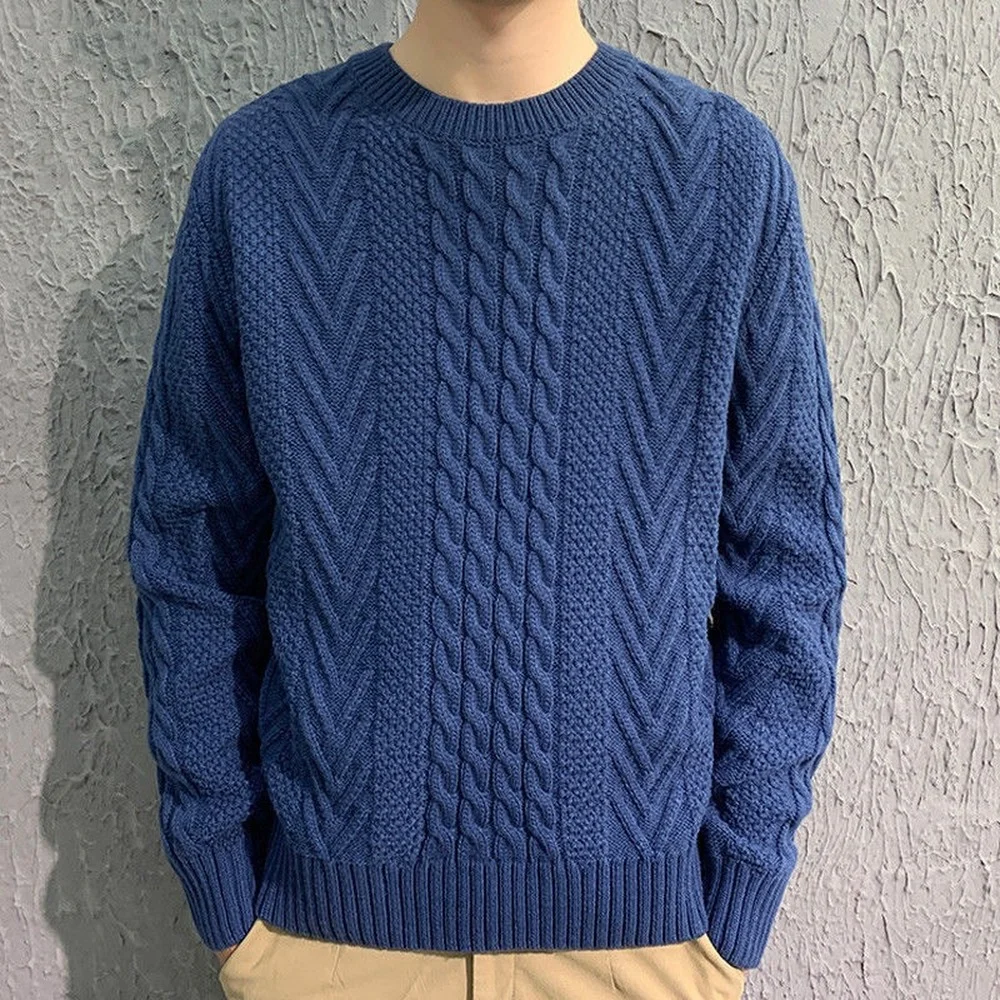 Autumn Winter New Cable Knit Sweater Men Tops Men Casual Clothes Crew Neck Chunky Knit Mens Pullover Sweater Knitted Shirts
Autumn Winter New Cable Knit Sweater Men Tops Men Casual Clothes Crew Neck Chunky Knit Mens Pullover Sweater Knitted Shirts