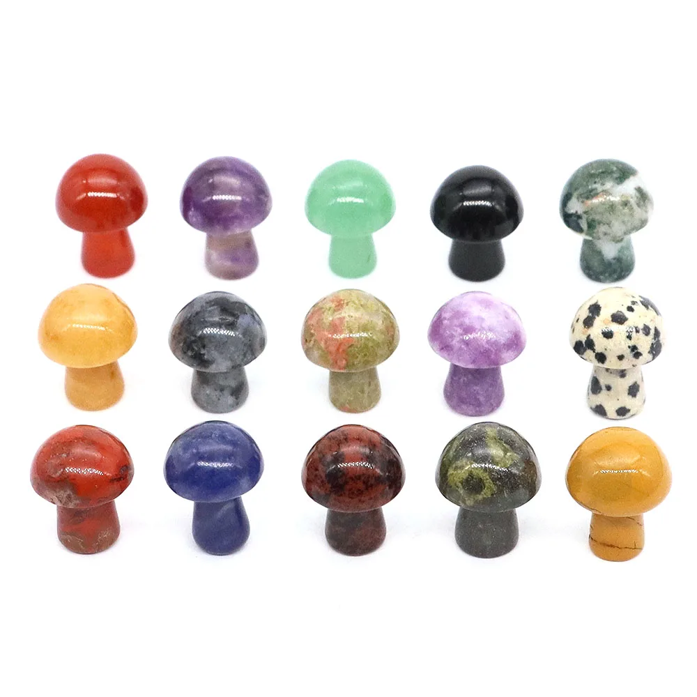 20mm Mini Mushroom Stone Statue Natural Rose Quartz Crystal Carved Reiki Healing Gemstone Room Ornament Home Aquarium Decor Gift
20mm Mini Mushroom Stone Statue Natural Rose Quartz Crystal Carved Reiki Healing Gemstone Room Ornament Home Aquarium Decor Gift