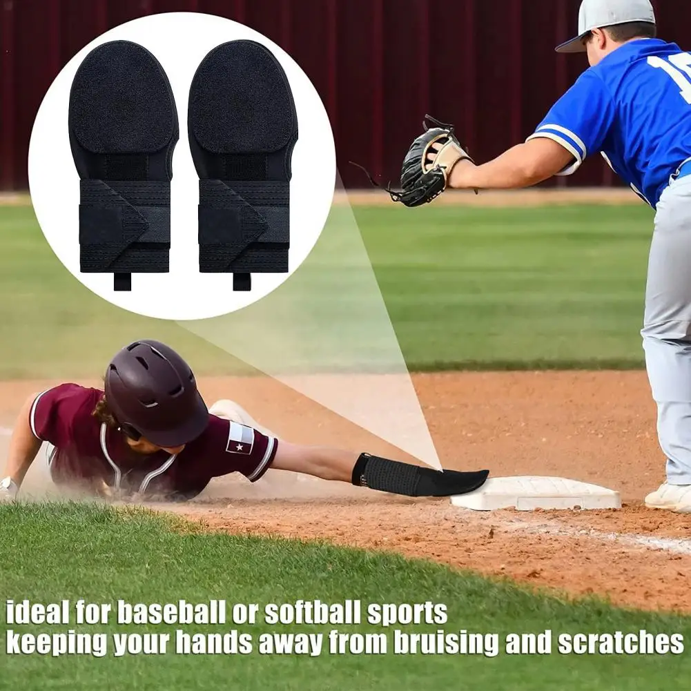 

1 шт. бейсбольная раздвижная варежка с крепежной лентой, очень толстая перчатка для Софтбола, регулируемая Защитная перчатка, защита запястья, спортивные принадлежности