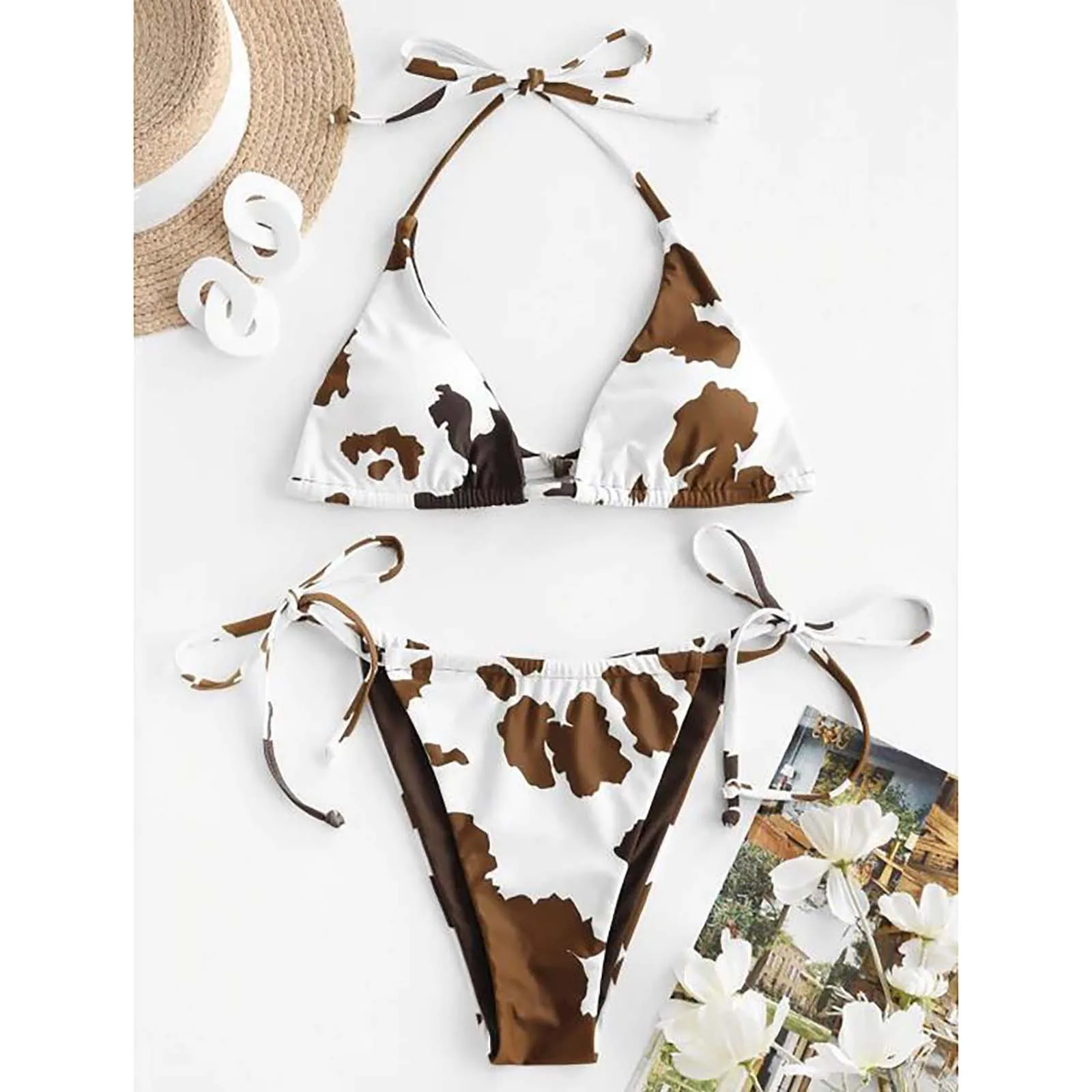 Womens Sexy Bikini Tie Side G-string Sling Swimwear Female Two-piece Swiming Suit Print Bathing Suit Beachwear Купальник
Womens Sexy Bikini Tie Side G-string Sling Swimwear Female Two-piece Swiming Suit Print Bathing Suit Beachwear Купальник