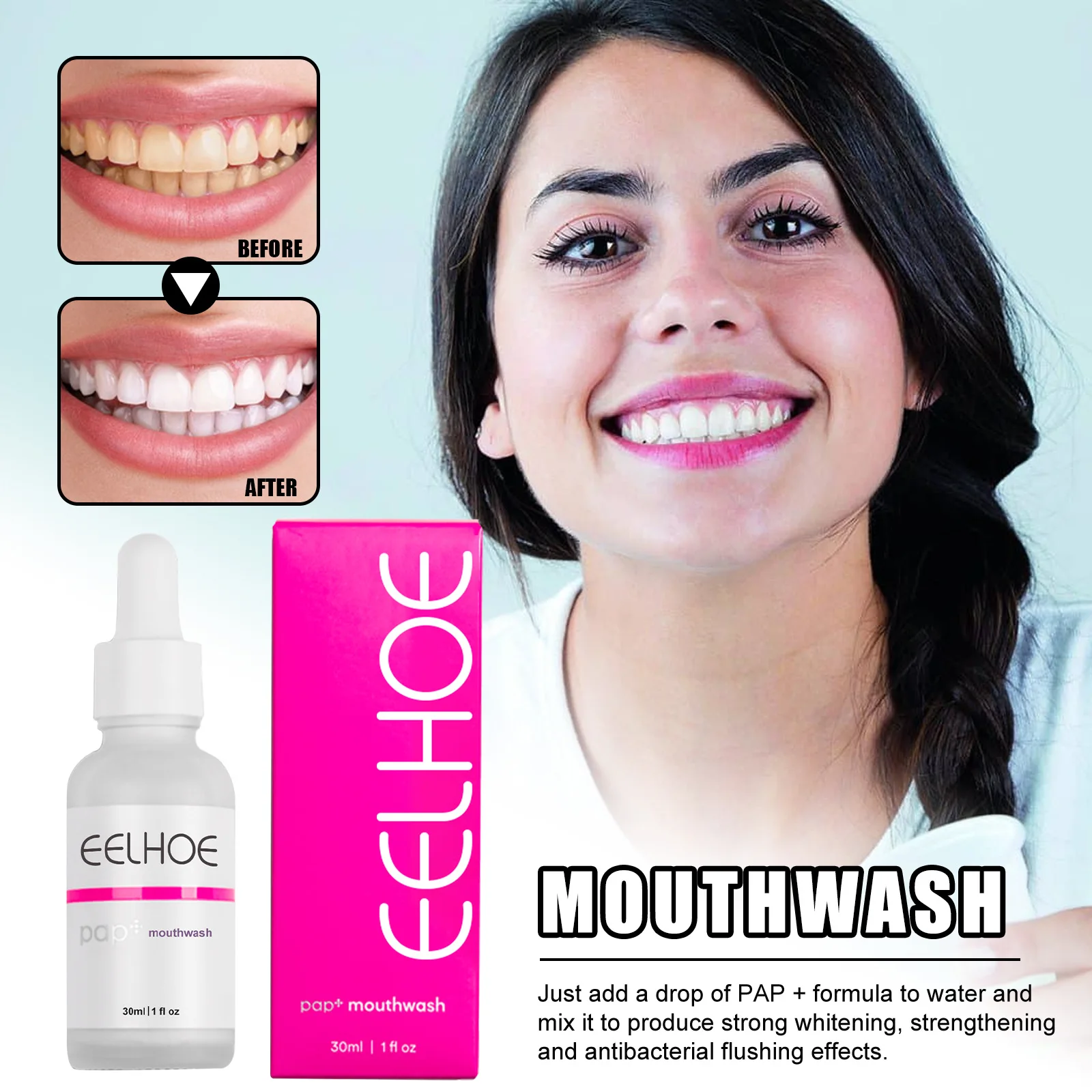 Concentrated Mouthwash, Teeth Cleaning, Deodorization, Dental Calculus Bacteriostasis, Fragrance and Fresh Breath
Concentrated Mouthwash, Teeth Cleaning, Deodorization, Dental Calculus Bacteriostasis, Fragrance and Fresh Breath