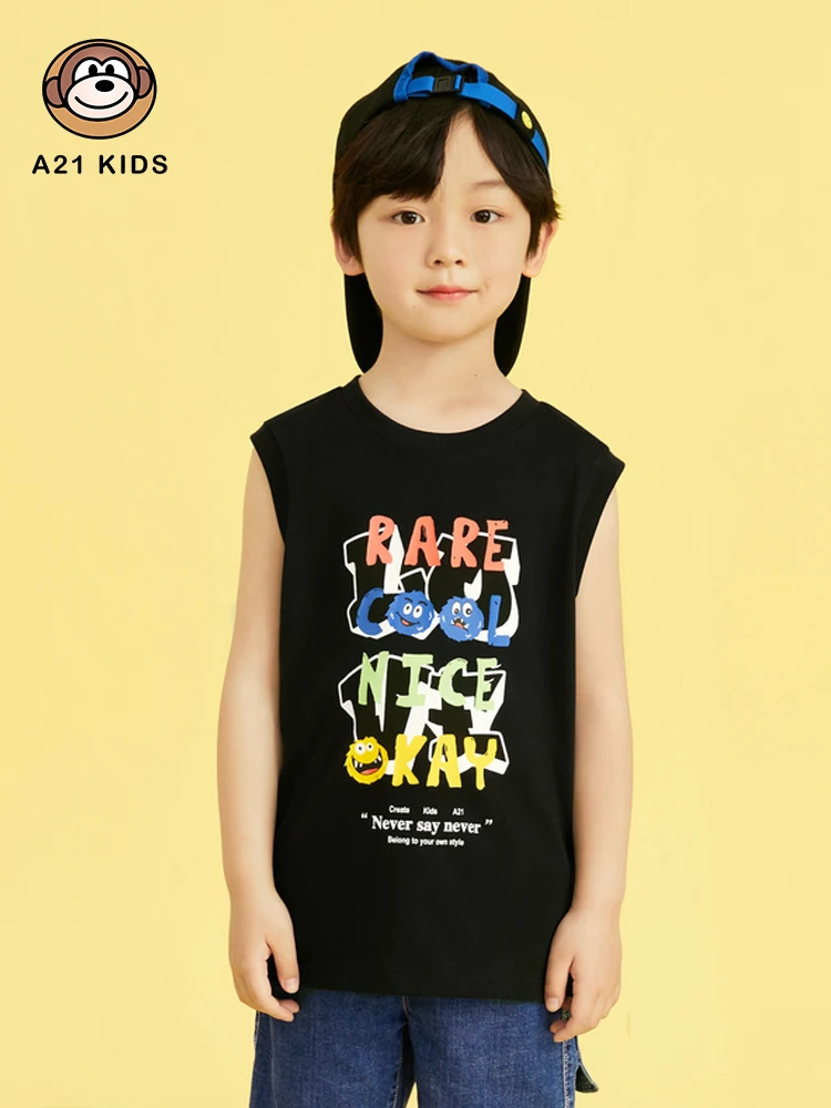 A21 Boys Casual Vest 2022 Summer New Fashion Pure Cotton Loose Breathable Chic Cute Cartoon Letter Printing Children's Vest Tops
A21 Boys Casual Vest 2022 Summer New Fashion Pure Cotton Loose Breathable Chic Cute Cartoon Letter Printing Children's Vest Tops