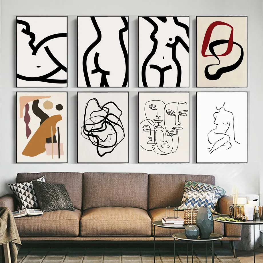 Woman Body Abstract Line Canvas Painting Nordic Minimalist Graffiti Poster Gallery Modern Wall Art Pictures for Bedroom Decor
Woman Body Abstract Line Canvas Painting Nordic Minimalist Graffiti Poster Gallery Modern Wall Art Pictures for Bedroom Decor