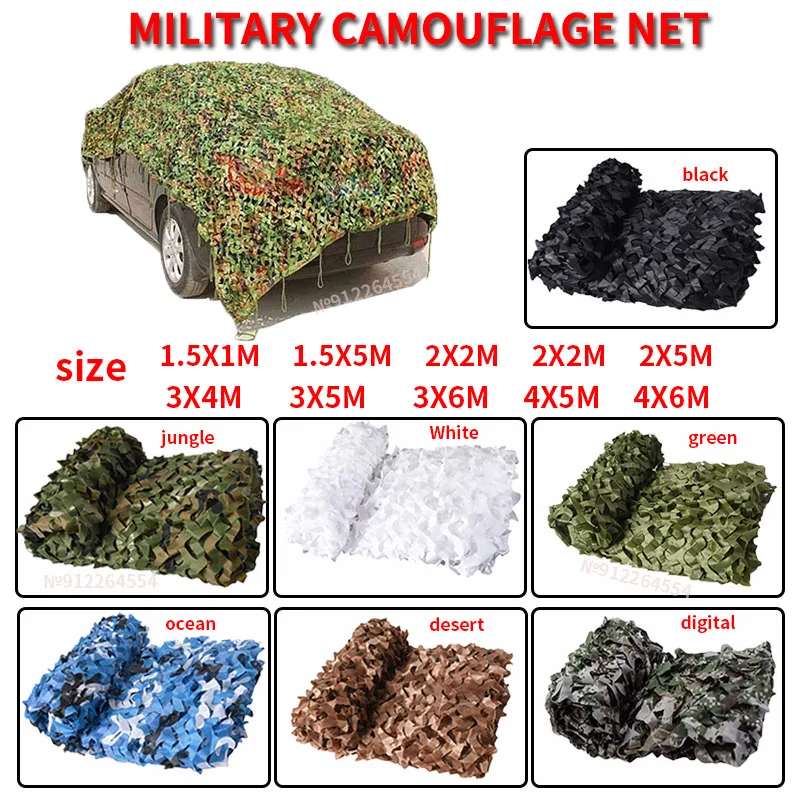 Сетка камуфляжная, 1,5x, 1 м/3x10 м, для охоты, военных учений, используется в качестве солнцезащитного козырька для автомобилей или палаток
Сетка камуфляжная, 1,5x, 1 м/3x10 м, для охоты, военных учений, используется в качестве солнцезащитного козырька для автомобилей или палаток