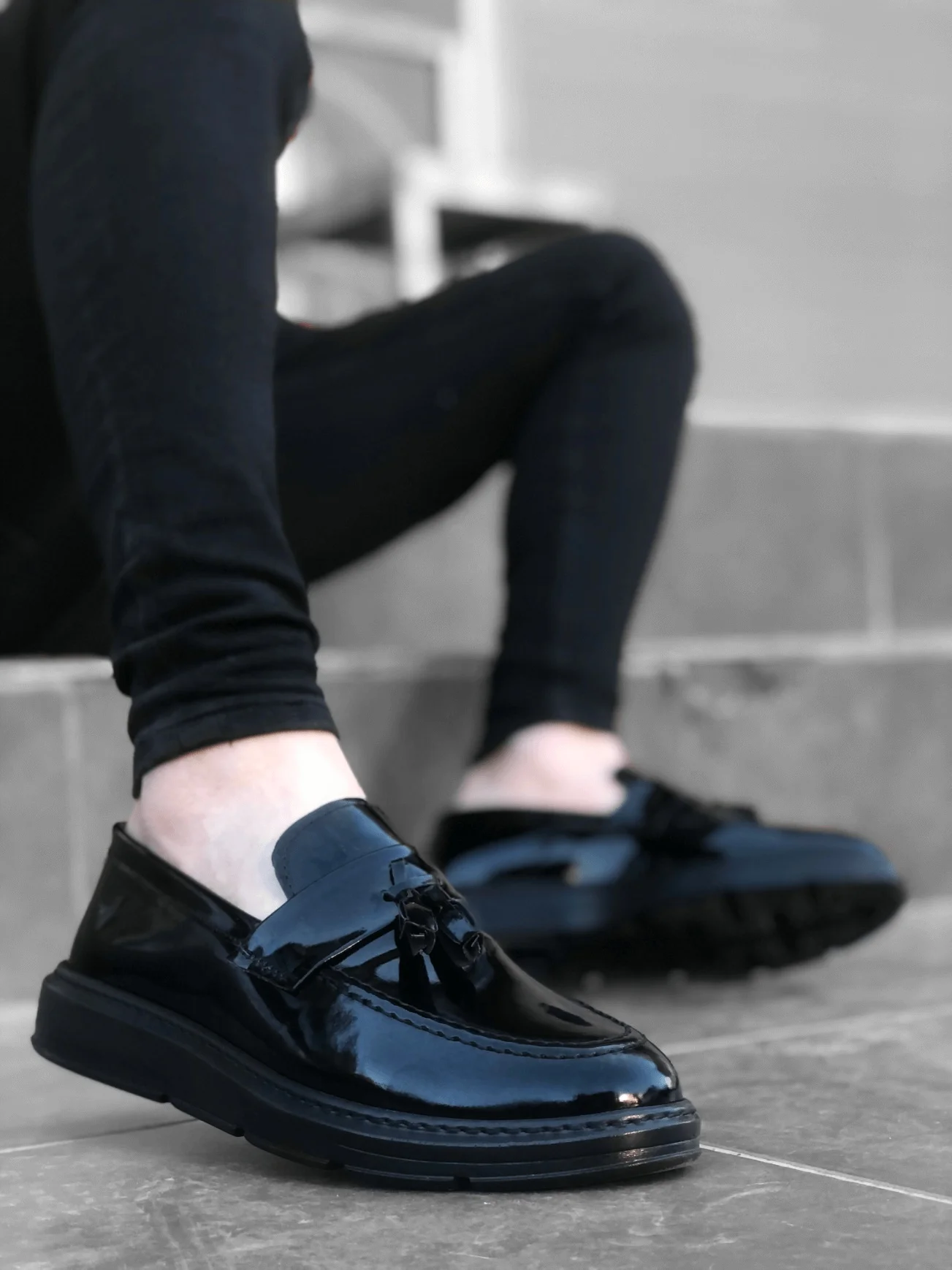 BOA BA0005 Male Shoes Black Bağcıksız High Base Classic Patent Leather Kemerli Tassels 2022 Spring Autumn Fashion Comfortable Mould
BOA BA0005 Male Shoes Black Bağcıksız High Base Classic Patent Leather Kemerli Tassels 2022 Spring Autumn Fashion Comfortable Mould