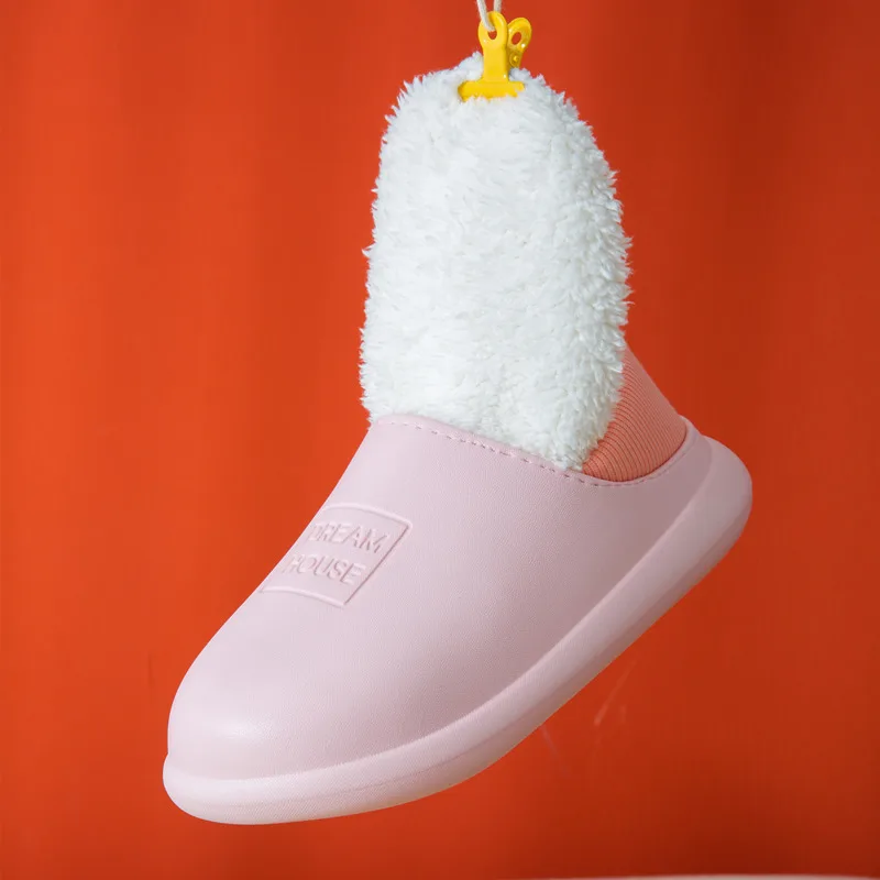 Men's Slippers Home Winter Indoor Warm Shoes Thick Bottom Plush Waterproof Leather House Slippers Man Cotton Shoes 2023 New 
Men's Slippers Home Winter Indoor Warm Shoes Thick Bottom Plush Waterproof Leather House Slippers Man Cotton Shoes 2023 New