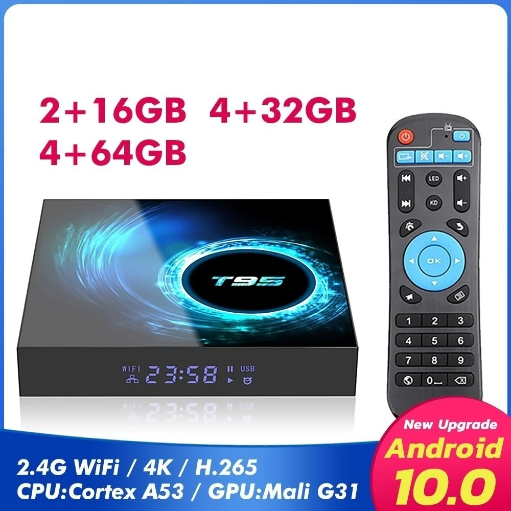 T95 Smart TV Box Andriod 10 Allwinner H616 Quad Core Smart TV Box android TV Set Top Box Media Player pk x96 mini hk1 Genuine
T95 Smart TV Box Andriod 10 Allwinner H616 Quad Core Smart TV Box android TV Set Top Box Media Player pk x96 mini hk1 Genuine