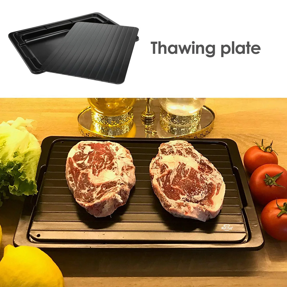 2pcs/Set Food Meat Fish Fast Defrosting Tray Wide Scope of Application Work Exquisite Thaw Frozen Board Kitchen Gadget
2pcs/Set Food Meat Fish Fast Defrosting Tray Wide Scope of Application Work Exquisite Thaw Frozen Board Kitchen Gadget