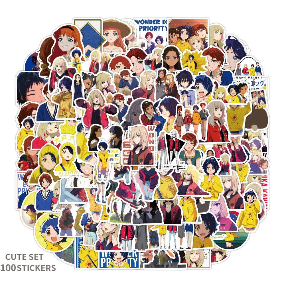 100pcs WONDER EGG PRIORITY Anime Stickers DIY Luggage Laptop Skateboard Phone Guitar Cartoon Graffiti Sticker Toys
100pcs WONDER EGG PRIORITY Anime Stickers DIY Luggage Laptop Skateboard Phone Guitar Cartoon Graffiti Sticker Toys