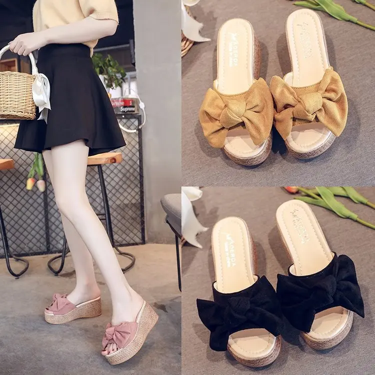 Female Shoes Slippers Women Summer Butterfly-Knot Low On A Wedge Slides Fashion Platform 2022 Luxury Scandals Butterfly-knot Rom
Female Shoes Slippers Women Summer Butterfly-Knot Low On A Wedge Slides Fashion Platform 2022 Luxury Scandals Butterfly-knot Rom