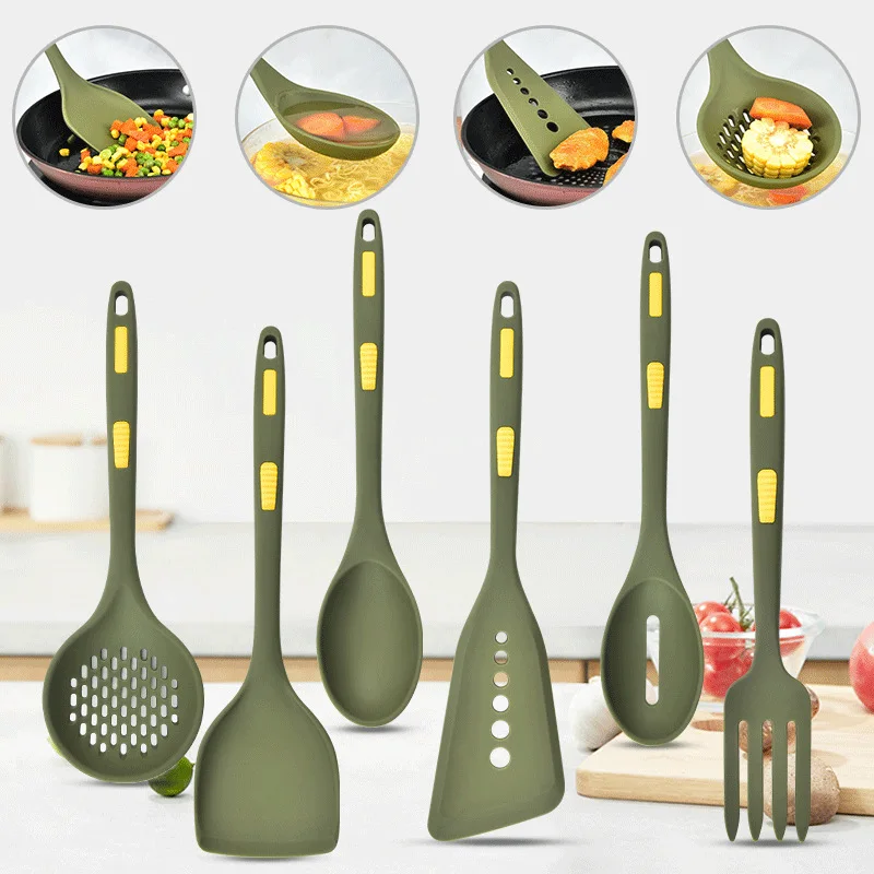 Silicone Cooking Appliances Cookware Supplies Tool Utensils Heat Resistant Non Stick Spatula Soup Spoon Kitchen Accessories
Silicone Cooking Appliances Cookware Supplies Tool Utensils Heat Resistant Non Stick Spatula Soup Spoon Kitchen Accessories