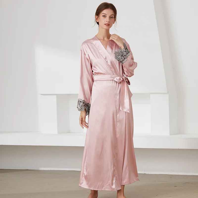 Robe Sleep Suit Sexy Lace Robe Simulation Silk Lace Long Sleepwear See Through Nightwear Gown Bathrobe Black White Nightdress
Robe Sleep Suit Sexy Lace Robe Simulation Silk Lace Long Sleepwear See Through Nightwear Gown Bathrobe Black White Nightdress