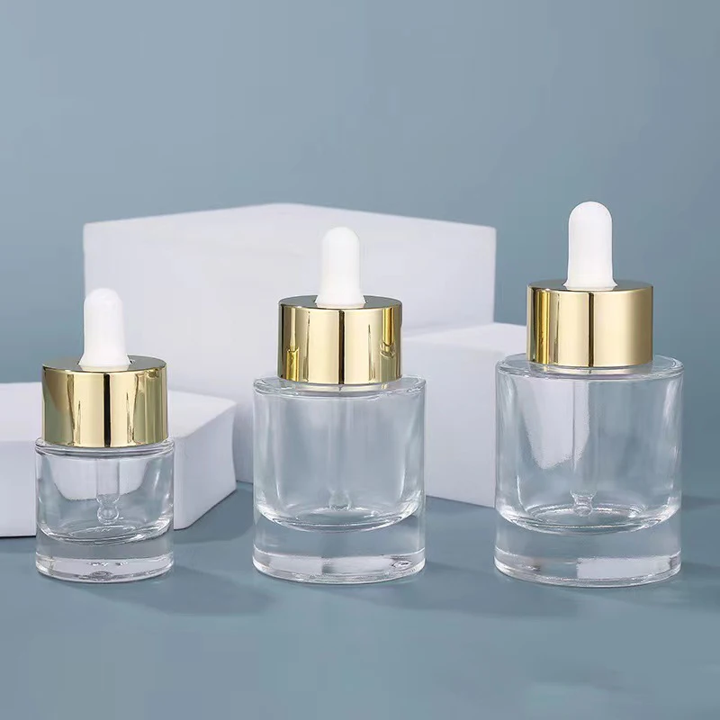 High Quality Chubby Thick Bottom Bottle 15ml 30ml 40ml Flat Shoulder Essence Liquid Dropper Aromatherapy Water Glass Small Can
High Quality Chubby Thick Bottom Bottle 15ml 30ml 40ml Flat Shoulder Essence Liquid Dropper Aromatherapy Water Glass Small Can