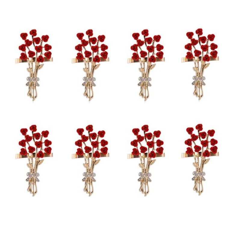 Valentine's Day Series Rose Flower Napkin Buckle Red Rose Metal Gold Napkin Rings Wedding Valentines
Valentine's Day Series Rose Flower Napkin Buckle Red Rose Metal Gold Napkin Rings Wedding Valentines