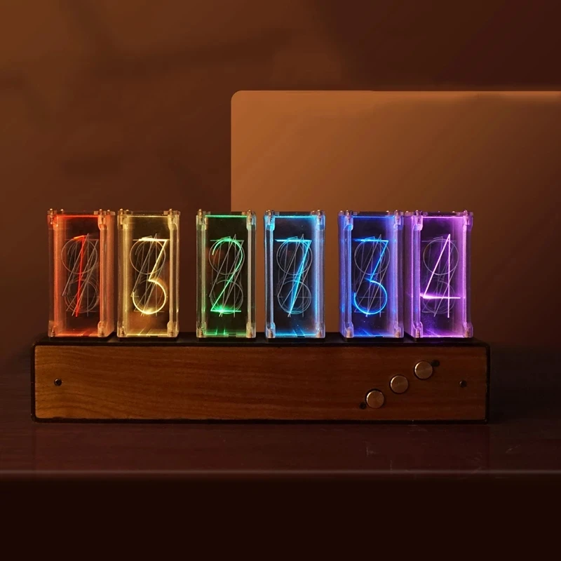 LED Pendulum Clocks RGB Luxury Quasi-glow Tube Clock Computer Desktop Electronic Luminous Living Room Technology Digital Clock
LED Pendulum Clocks RGB Luxury Quasi-glow Tube Clock Computer Desktop Electronic Luminous Living Room Technology Digital Clock