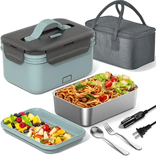 WisaKey Electric Lunch Box Food Heater, 60/80/100W Heated Lunch Box for Adults for Car Truck, 12V/24V/110V/220V Portable Food Wa
WisaKey Electric Lunch Box Food Heater, 60/80/100W Heated Lunch Box for Adults for Car Truck, 12V/24V/110V/220V Portable Food Wa