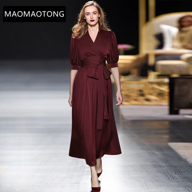 Fashion Designer dress Summer Women's Dress V Neck Puff sleeve High waist Solid color Ladies Party Dresses
Fashion Designer dress Summer Women's Dress V Neck Puff sleeve High waist Solid color Ladies Party Dresses