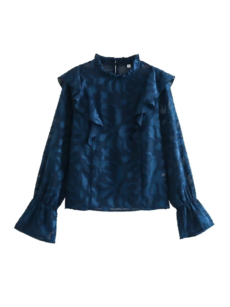 ZXQJ Women 2023 Fashion With Ruffled Loose Jacquard Pullover Shirts Vintage Long Sleeve Female Blouses Chic Blusas Tops
ZXQJ Women 2023 Fashion With Ruffled Loose Jacquard Pullover Shirts Vintage Long Sleeve Female Blouses Chic Blusas Tops