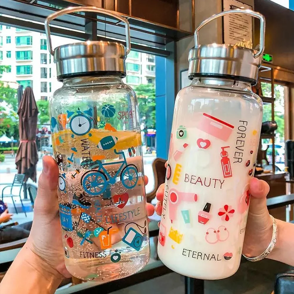 1000ML Large Capacity Graffiti Glass Water Bottle With Scale Strainer Water Glass Cup Transparent Milk Juice Cute Birthday Gift
1000ML Large Capacity Graffiti Glass Water Bottle With Scale Strainer Water Glass Cup Transparent Milk Juice Cute Birthday Gift