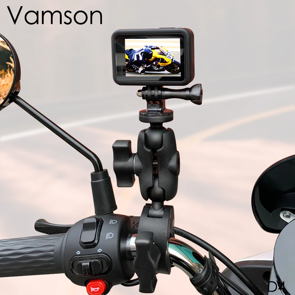 Аксессуары Vamson для мотоцикла DJI Action 2 для камеры GoPro 10 9 большой диаметр 360 ° двойная головка вращающийся кронштейн зажим VP507
Аксессуары Vamson для мотоцикла DJI Action 2 для камеры GoPro 10 9 большой диаметр 360 ° двойная головка вращающийся кронштейн зажим VP507