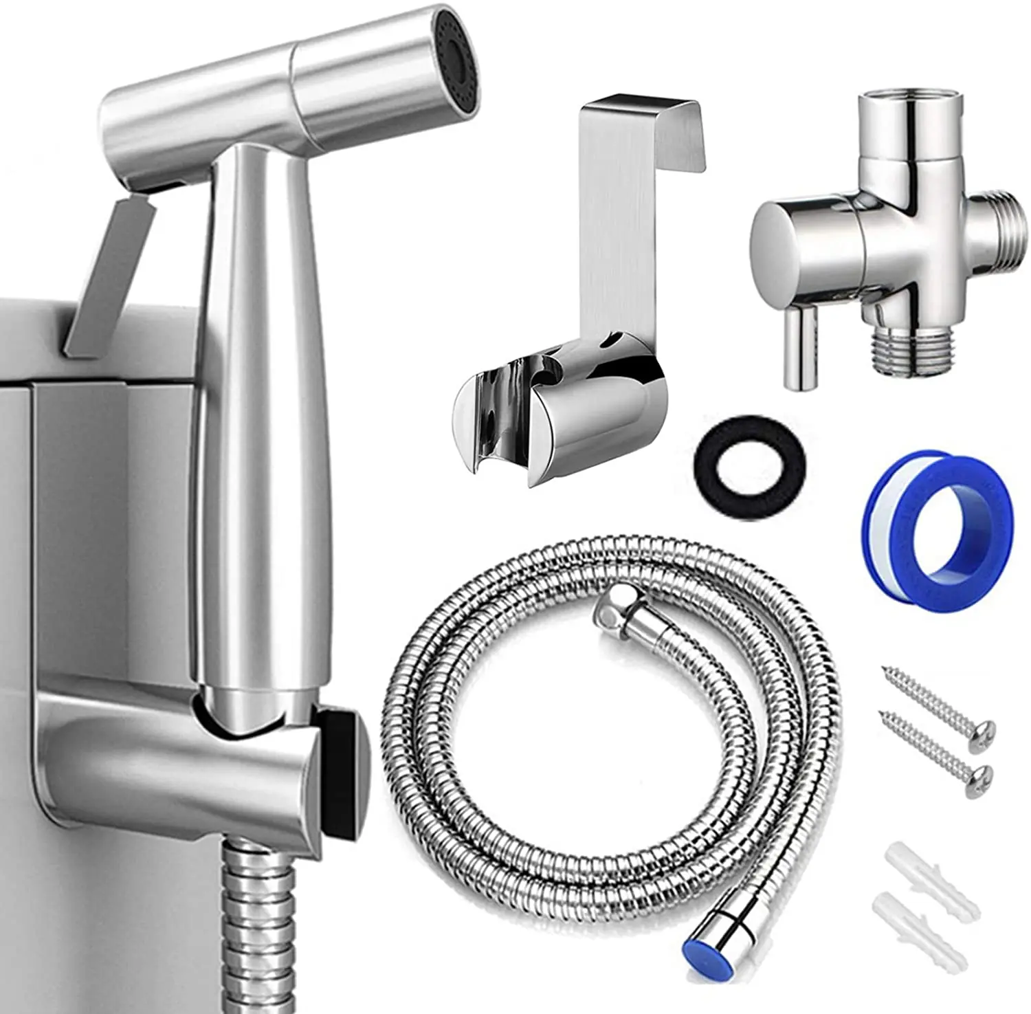Handheld Toilet bidet sprayer setStainless Steel Hand Bidet faucet for Bathroom hand sprayer shower head self cleaning
Handheld Toilet bidet sprayer setStainless Steel Hand Bidet faucet for Bathroom hand sprayer shower head self cleaning