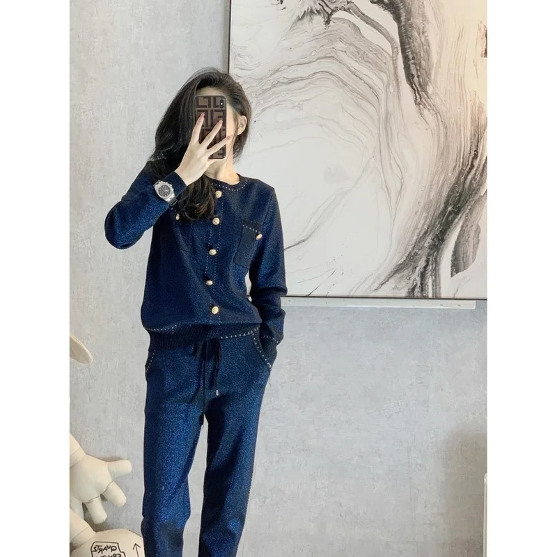 Spring Autumn Knitted Tracksuit Women Knitted Sets Two Piece Set Top and Wide Leg Pants 2 Piece Set Casual Suit Outfits X90
Spring Autumn Knitted Tracksuit Women Knitted Sets Two Piece Set Top and Wide Leg Pants 2 Piece Set Casual Suit Outfits X90