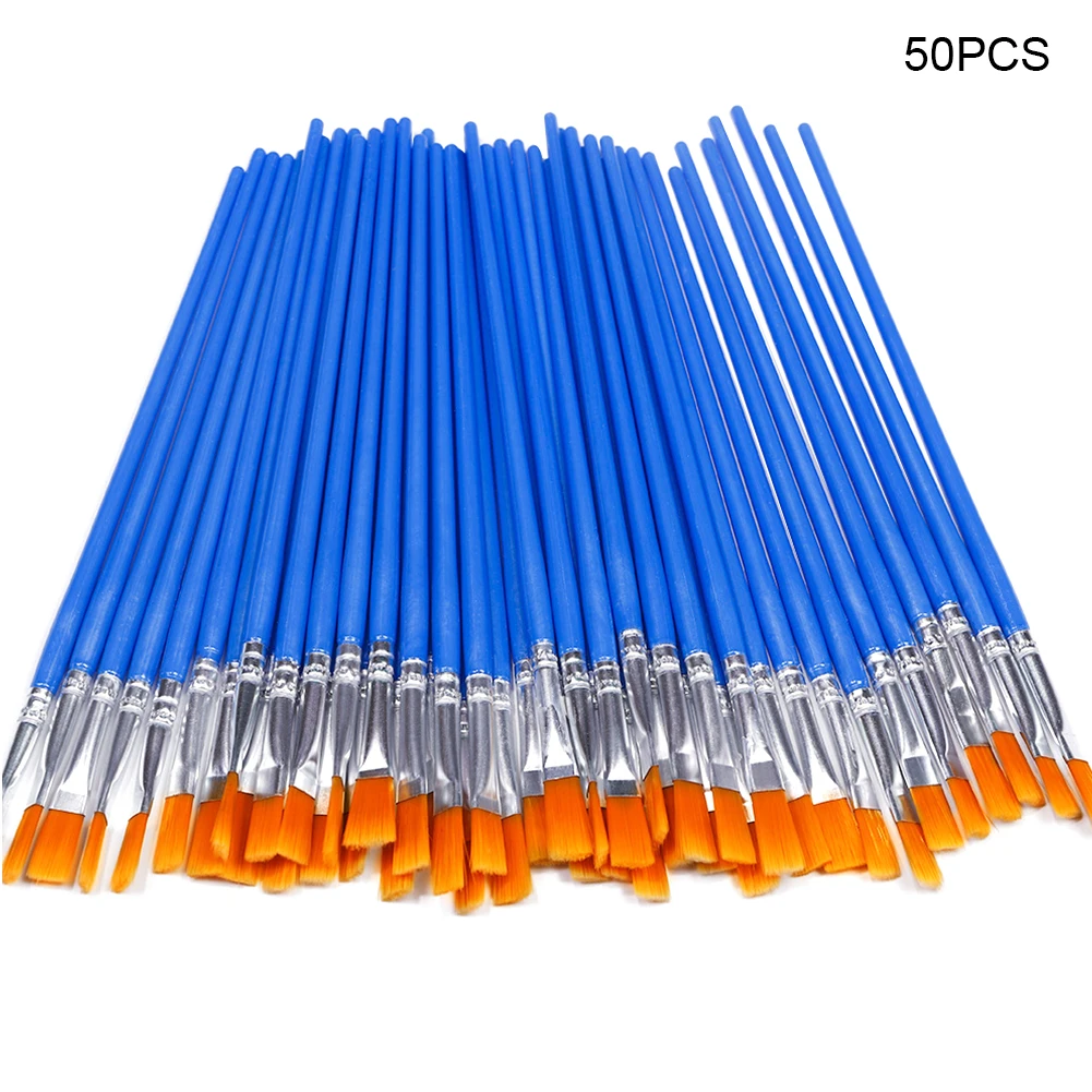 50pcs Paint Brush Easy Clean Portable DIY Flat Head Beginner Painter Student Oil Painting Stationery Line Drawing Home School
50pcs Paint Brush Easy Clean Portable DIY Flat Head Beginner Painter Student Oil Painting Stationery Line Drawing Home School