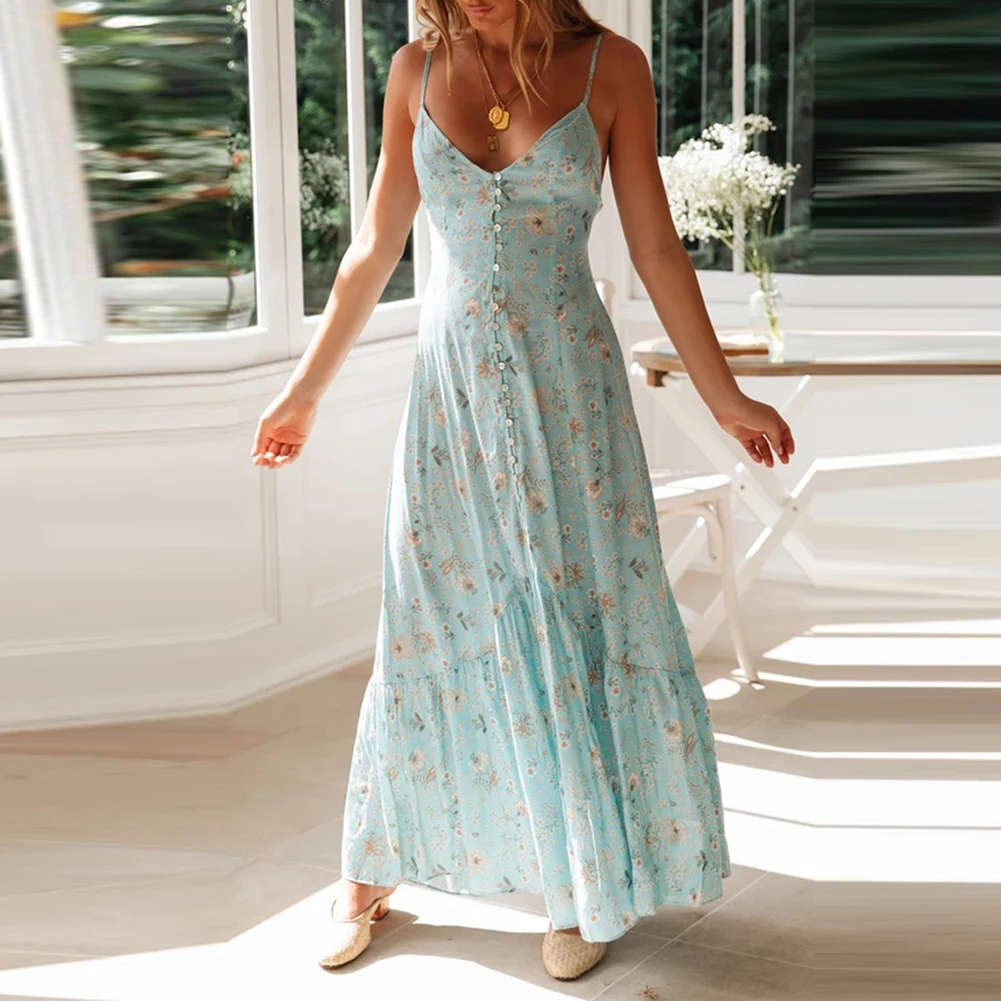 Clothes Women Dress Beach Dresses Elastic Waist Elegant Fashion Floral Print Halterneck Midi Ruffle Sleeveless
Clothes Women Dress Beach Dresses Elastic Waist Elegant Fashion Floral Print Halterneck Midi Ruffle Sleeveless