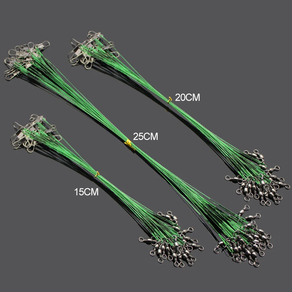 20pcs 15/20/25/30cm Stainless Steel Wire Leader Fishing Leash With Swivel Anti-bite Line Leadcore For Lure Accessories Pike
20pcs 15/20/25/30cm Stainless Steel Wire Leader Fishing Leash With Swivel Anti-bite Line Leadcore For Lure Accessories Pike
