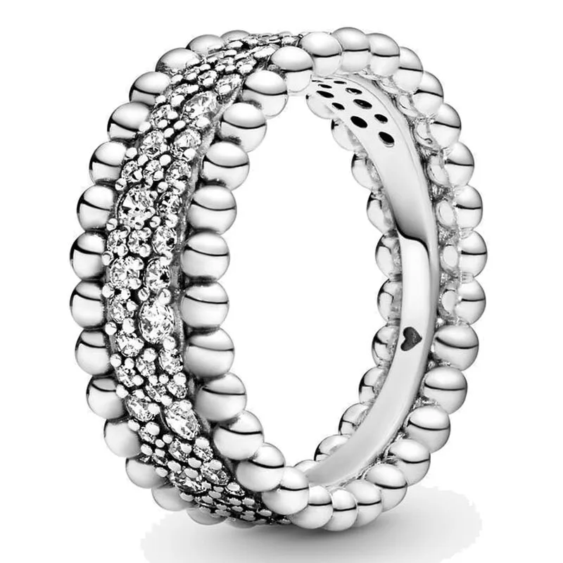 Original Moments Beaded Pave Band Rings With Crystal Ring For Women 925 Sterling Silver Wedding Gift Fashion Jewelry
Original Moments Beaded Pave Band Rings With Crystal Ring For Women 925 Sterling Silver Wedding Gift Fashion Jewelry