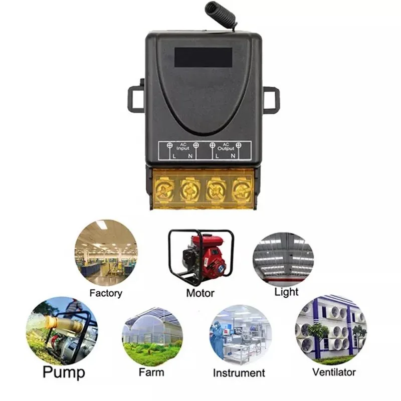 Переключатель дистанционного управления для водяного насоса, 433 МГц, 220 В, 30 А
Переключатель дистанционного управления для водяного насоса, 433 МГц, 220 В, 30 А