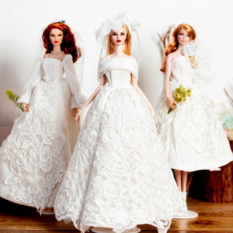 Одежда для куклы 1/6 BJD ручная работа расширенное индивидуальное свадебное платье