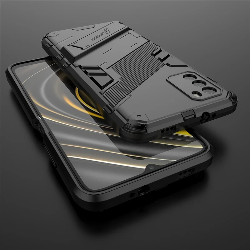 For Xiaomi Poco M3 Case Shockproof Silicone Bumper Holder Stand Armor Hard Pc Back Cover Poco M3 Phone Case For Xiaomi Poco M3
For Xiaomi Poco M3 Case Shockproof Silicone Bumper Holder Stand Armor Hard Pc Back Cover Poco M3 Phone Case For Xiaomi Poco M3