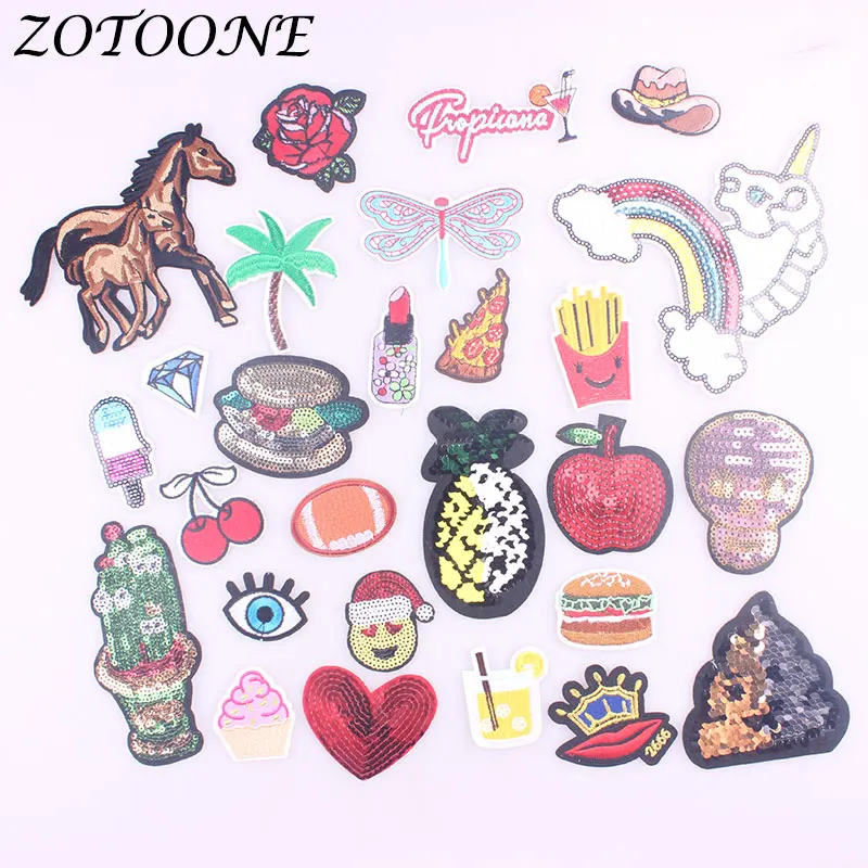 ZOTOONE Horse Pineapple Unicorn Patch Iron on Patch for Clothing Embroidery Skull Sequin Sticker Badge DIY Apparel Accessories
ZOTOONE Horse Pineapple Unicorn Patch Iron on Patch for Clothing Embroidery Skull Sequin Sticker Badge DIY Apparel Accessories