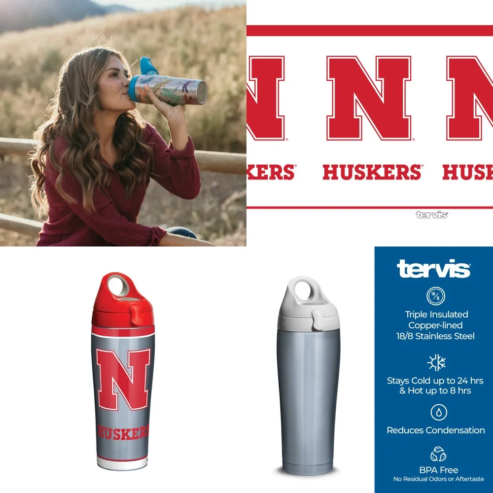 Stunning 24 oz Nebraska Cornhuskers Traditional Stainless Steel Water Bottle with Lid for Easy Hydration On the Go.
Stunning 24 oz Nebraska Cornhuskers Traditional Stainless Steel Water Bottle with Lid for Easy Hydration On the Go.