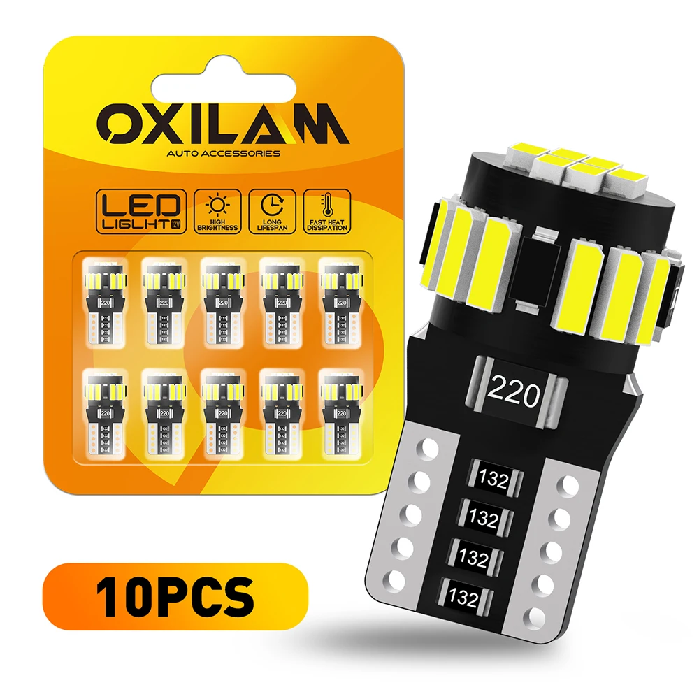 OXILAM 10 шт. T10 W5W светодиодсветодиодный CAN-шина без ошибок 6500K белый автомобильный внутренний свет боковое положение парковочная Лампа 194 168 T10 с...
OXILAM 10 шт. T10 W5W светодиодсветодиодный CAN-шина без ошибок 6500K белый автомобильный внутренний свет боковое положение парковочная Лампа 194 168 T10 с...