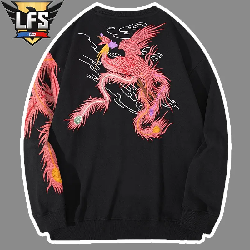 Crewneck Sweatshirt Retro Casual Pullover Loose 2023 Hip Hop Hoodies Men Women Streetwear Phoenix Embroidery Hoodies Japanese
Crewneck Sweatshirt Retro Casual Pullover Loose 2023 Hip Hop Hoodies Men Women Streetwear Phoenix Embroidery Hoodies Japanese