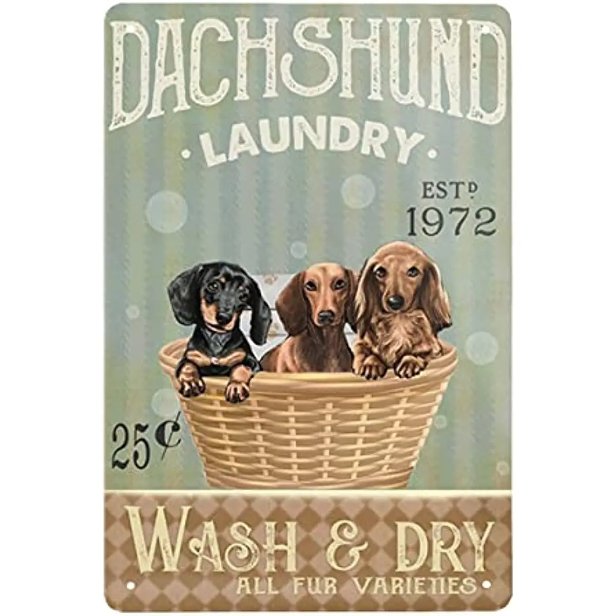 Dachshund Dog Laundry Company Metal Signs Wash Dry All Fur Varieties Retro Metal Tin Sign Vintage Sign Laundry Room Home
Dachshund Dog Laundry Company Metal Signs Wash Dry All Fur Varieties Retro Metal Tin Sign Vintage Sign Laundry Room Home