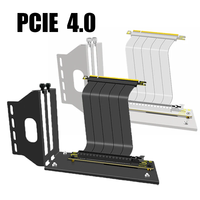 Riser Pure White Black PCI-E Graphics Card Vertical Bracket GPU Holder + GEN4 PCI-E 4.0 16X PCIe X16 Riser Extension Cable
Riser Pure White Black PCI-E Graphics Card Vertical Bracket GPU Holder + GEN4 PCI-E 4.0 16X PCIe X16 Riser Extension Cable