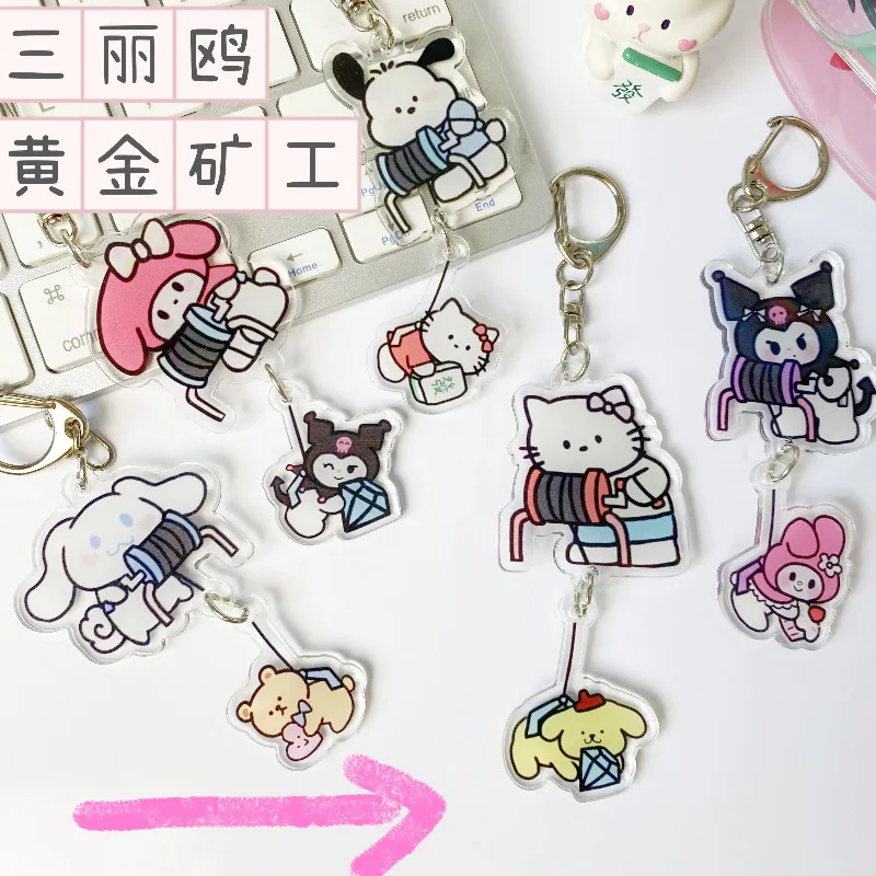Sanrio My Melody Cinnamoroll Pochacco Kuromi Hello Kitty Key Chain Anime Gold Miners Key Rings Kids Favor Birthday Gift Kawaii
Sanrio My Melody Cinnamoroll Pochacco Kuromi Hello Kitty Key Chain Anime Gold Miners Key Rings Kids Favor Birthday Gift Kawaii